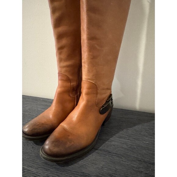 Vince Camuto Tall Valero Riding Boots Cognac Brown Leather 7.5 - Picture 6 of 11